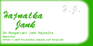hajnalka jank business card